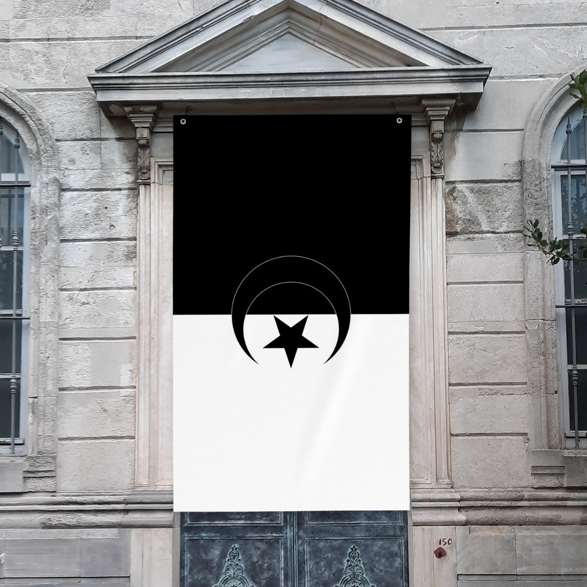 Flag of Algeria - Black and White