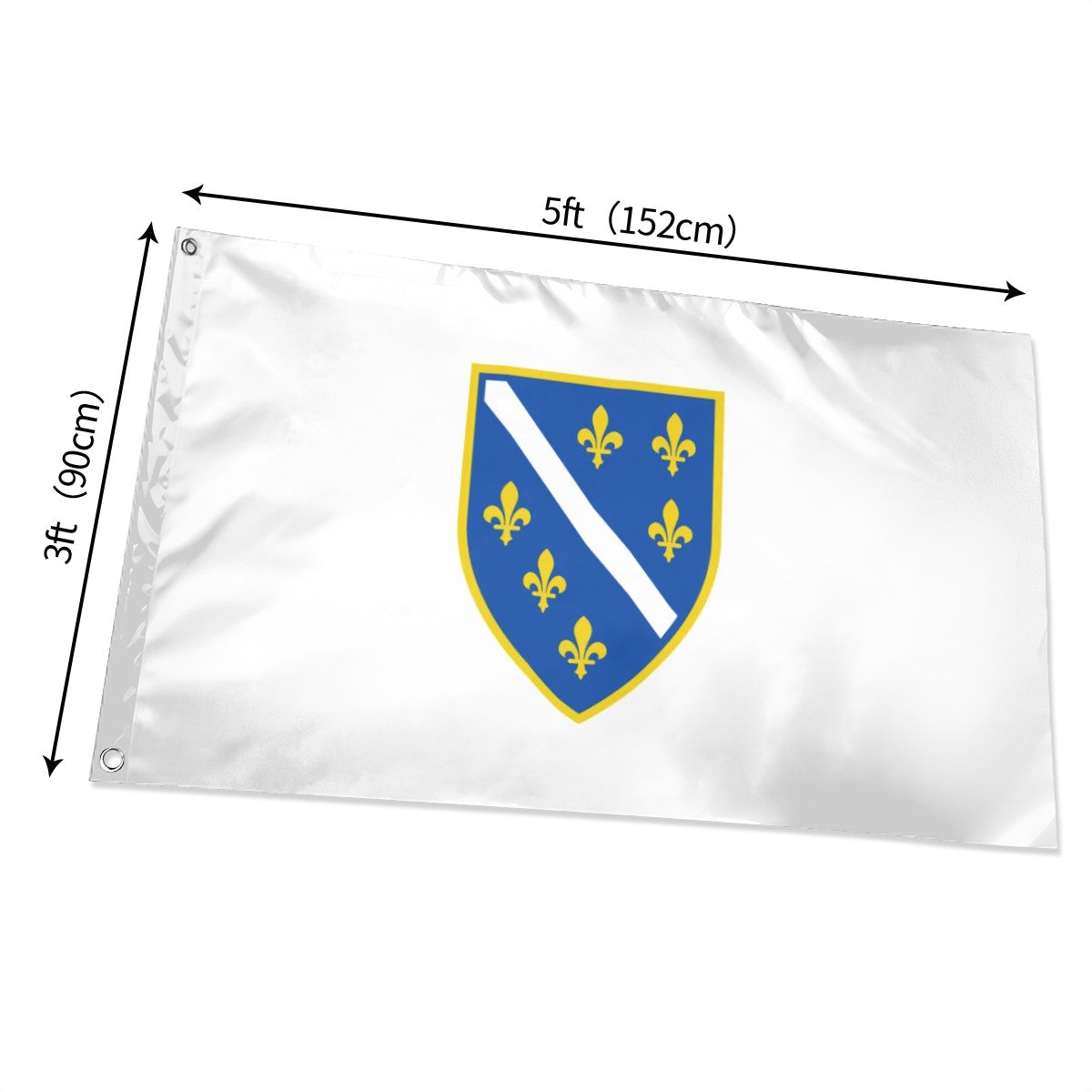 Flag  of Bosnia and Herzegovina (1992 - 1998)