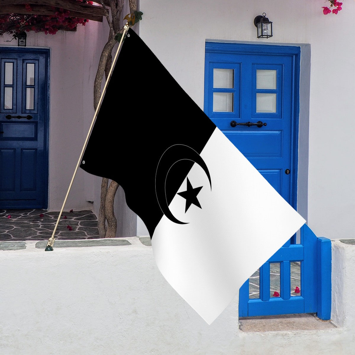 Flag of Algeria - Black and White