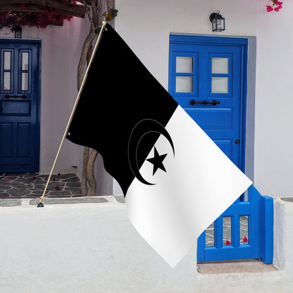 Flag of Algeria - Black and White