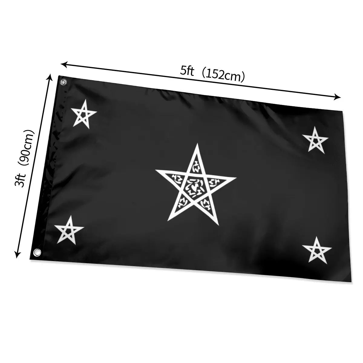 Flag of Alaouite – Black and White – Morocco Islamic Histories