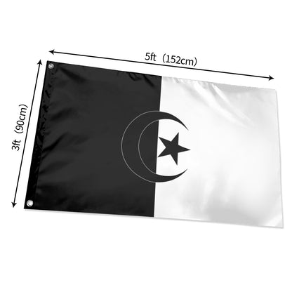 Flag of Algeria - Black and White