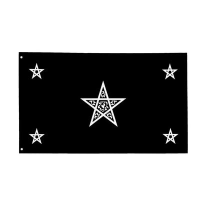 Flag of Alaouite – Black and White – Morocco Islamic Histories