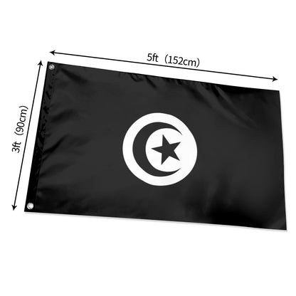 Flag of Tunisia - Black and White