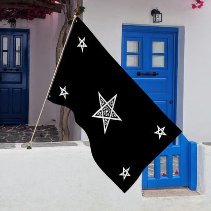 Flag of Alaouite – Black and White – Morocco Islamic Histories